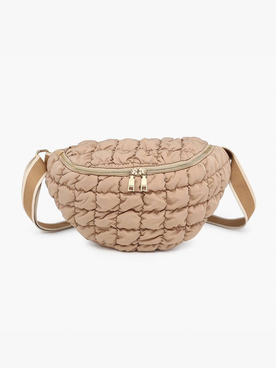 Jen Co. Harley Nylon Quilted Belt Bag w Zip Closure 37 South Boutique Makery